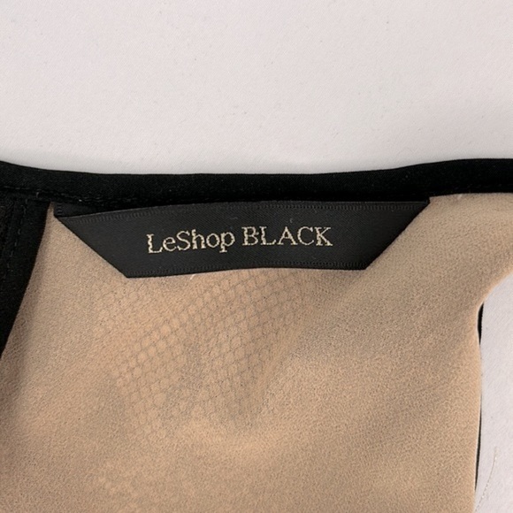 LeShop BLACK Eyelash Fringe sleeveless dress with lace inset detail size Small - Picture 2 of 11